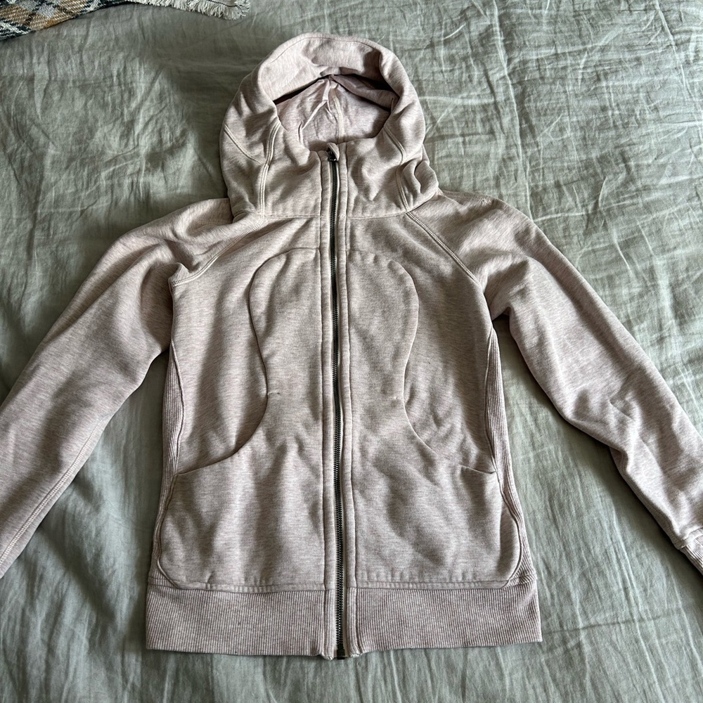 lululemon athletica Light Taupe Hoodie Full-Zip Sweatshirt